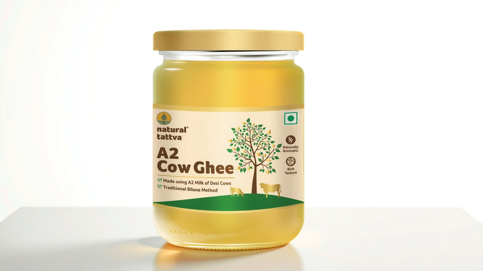 NATURAL TATTVA A2 Cow Ghee - front