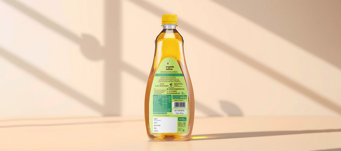 Organic Mustard Oil - back