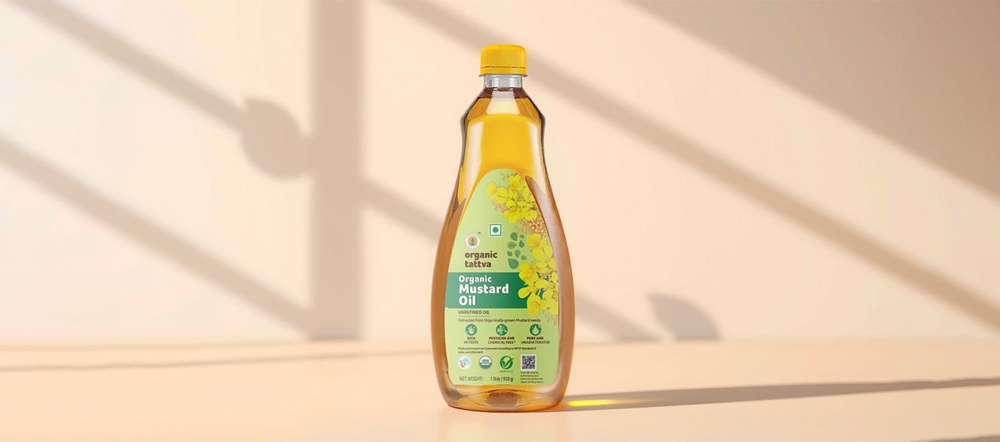 Organic Mustard Oil - front