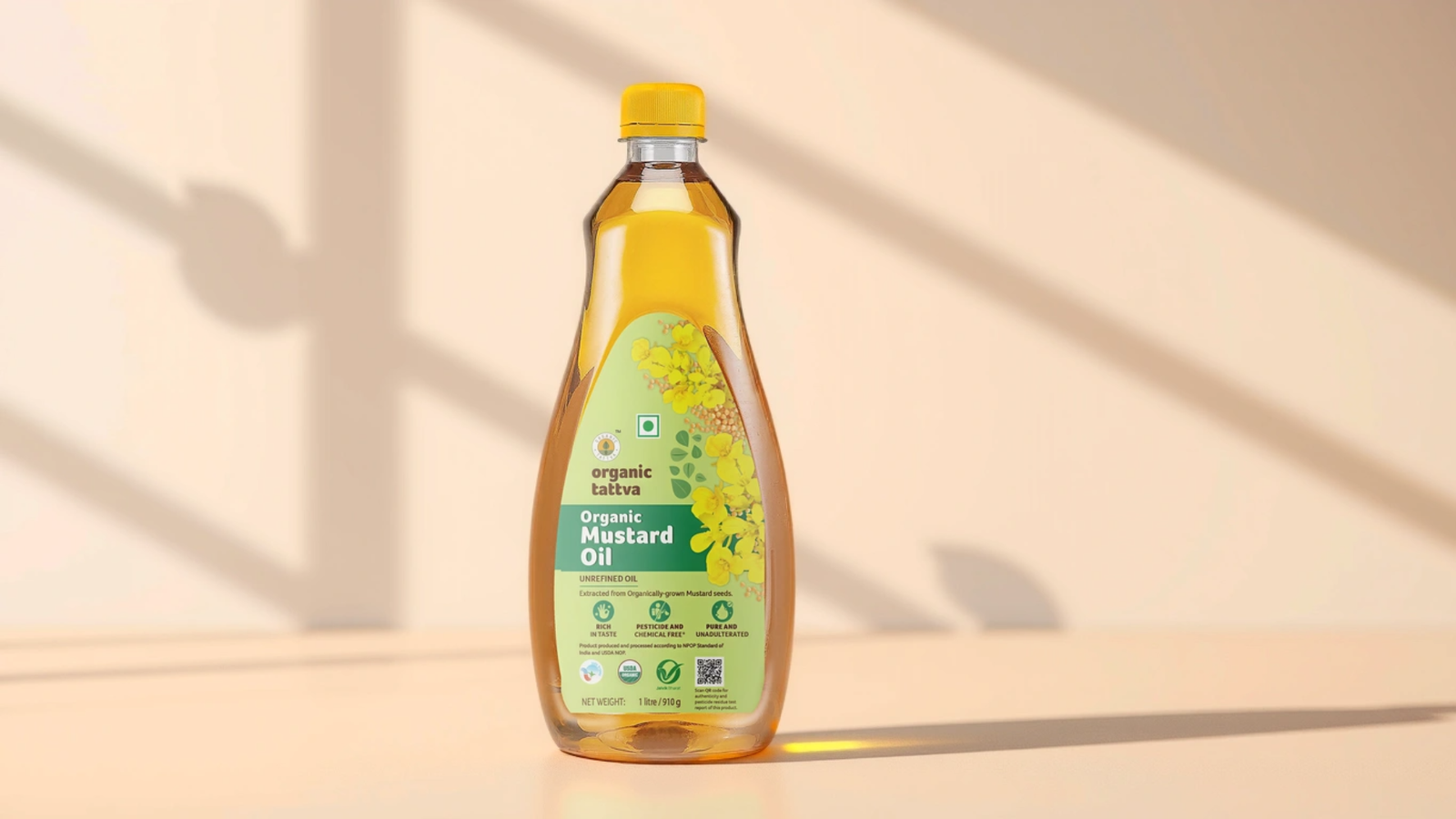 Organic Mustard Oil - front