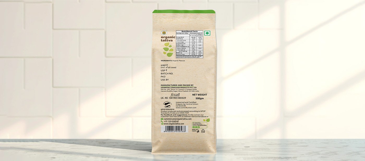 Organic Peanuts - back