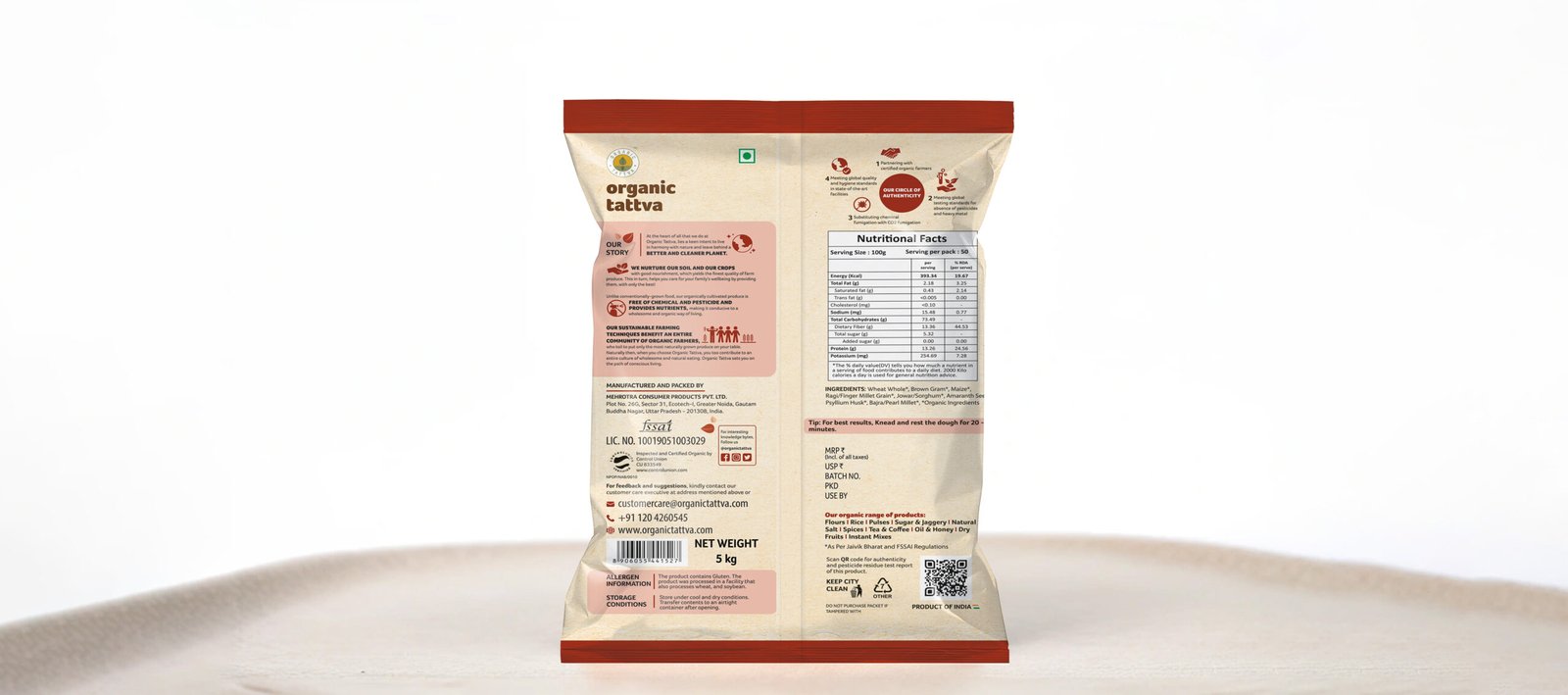 Organic Multigrain Flour back D