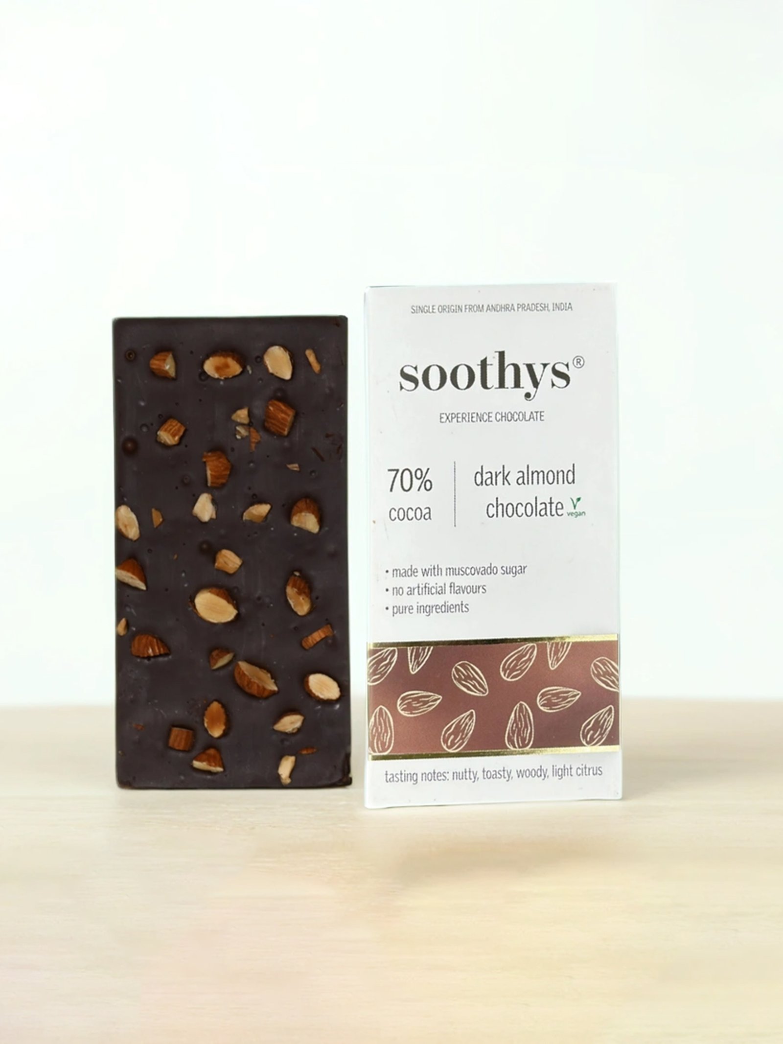 70_ Dark Vegan Almond Chocolate front M