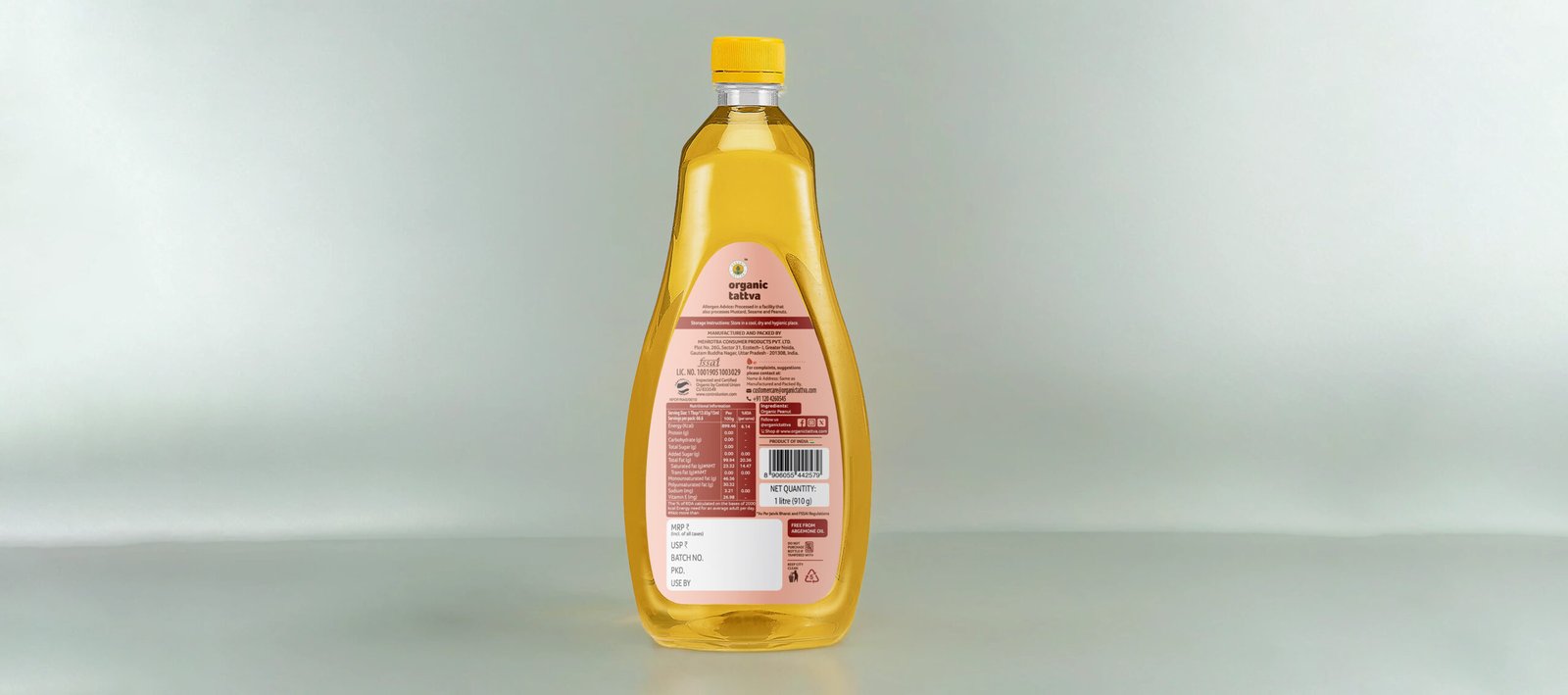 Organic Peanut oil back D