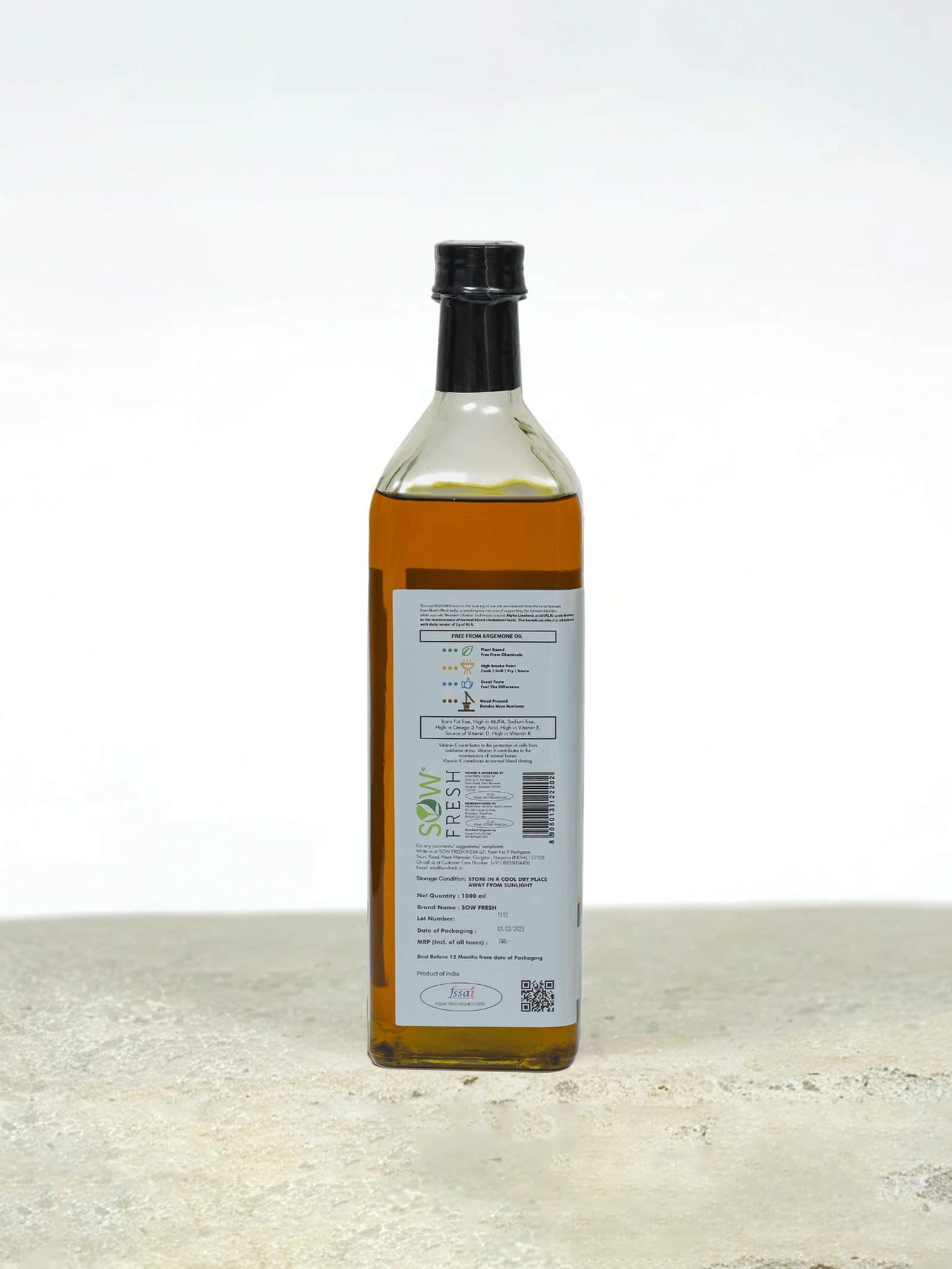 cold pressed organic mustard oil back M