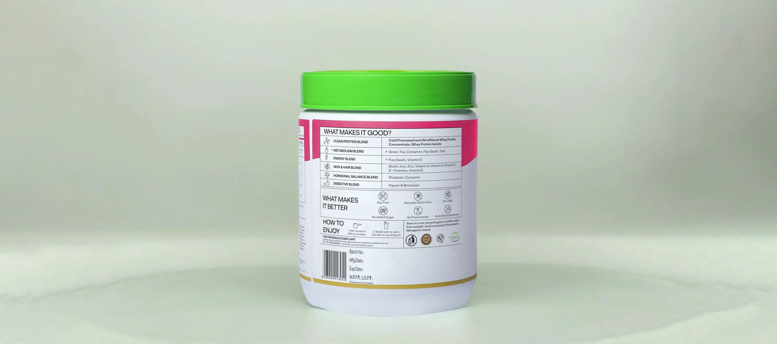 oziva plant proteinand herbs PHW BACK 1